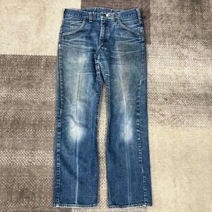 Vintage Lee Mens Blue Denim Jeans 30X27.5 Straight Leg Cotton Made USA 90s